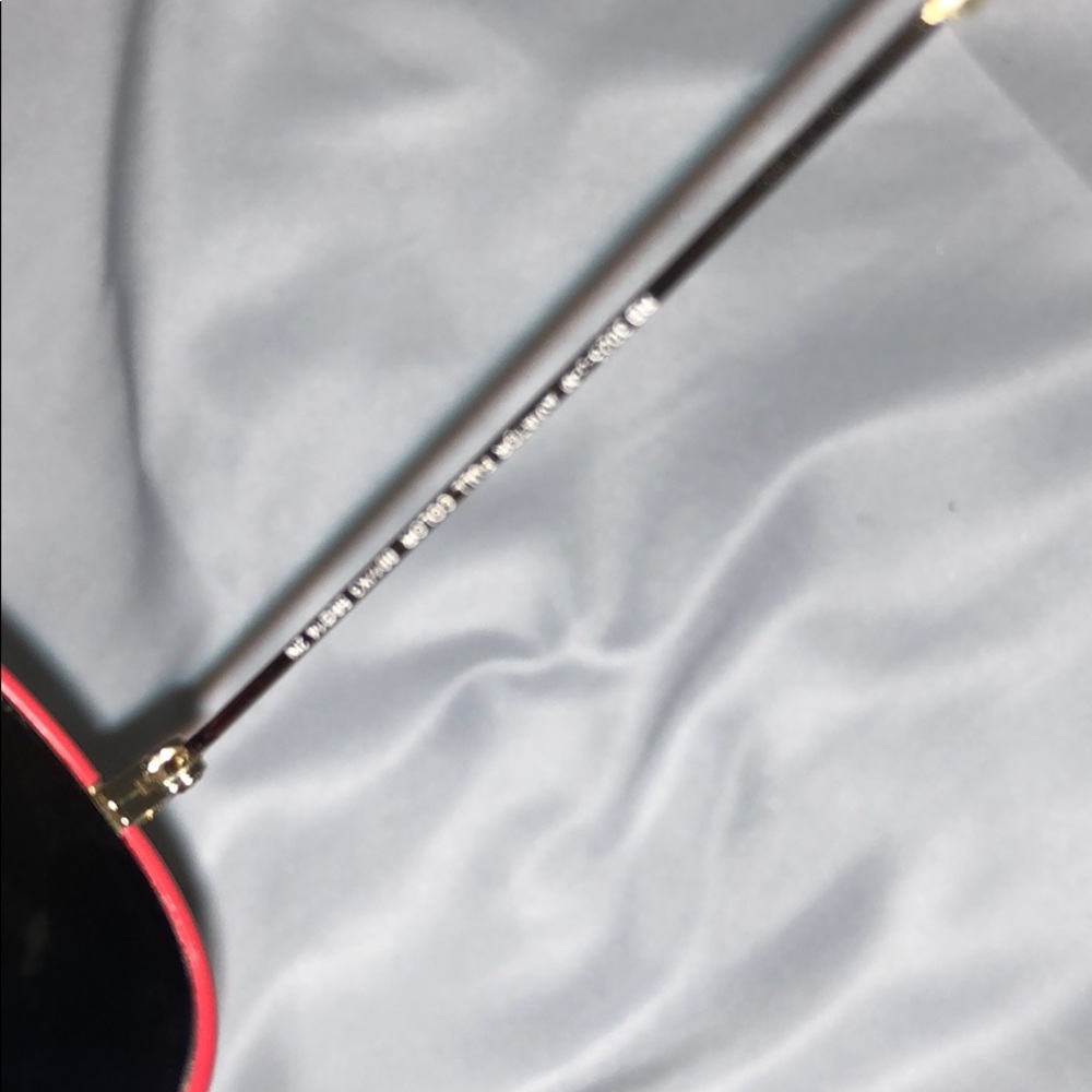 Red Framed Aviator Ray Ban’s - Picture 5 of 6